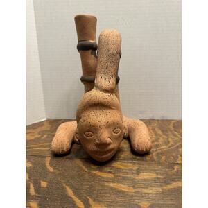 Meso-American Style Clay Pottery Water Vessel or Vase, Mexican Pottery